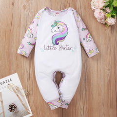 Cartoon Print Kids Girls Romper Autumn Long Sleeve O neck Baby Jumpsuit 2020 Cute Toddler Fall Clothing for Girls D30 - Vimost Shop