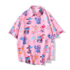 Cartoon Print Shirt Hawaiian Casual Beach Shirts Summer Hip Hop Street Short Sleeve Tops Tees Korean Shirt - Vimost Shop