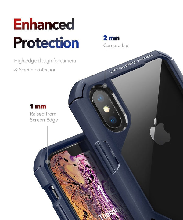 Case For iPhone X/Xs Vanguard Armor Designed Rugged Case Heavy Duty Military Grade Shockproof Drop Protection Cover - Vimost Shop