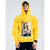 Casual Funny Mona Lisa Smoking Print Yellow Hoodies Tops Hip Hop Sweatshirts Pullover Hooded Streetwear Fleece Hoodie - Vimost Shop