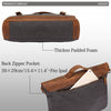 Casual Men's Briefcase Business Messenger Bag Cowhide Leather Canvas Shoulder Bag 15.6 inch Laptop Handbag for Men - Vimost Shop
