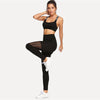 Casual Sexy Contrast Mesh Contrast Skinny Solid Leggings Summer Women Trousers - Vimost Shop