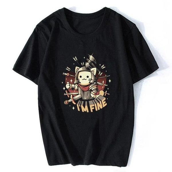 Cat Anime Men's High Quality Aesthetic Harajuku Streetwear - Vimost Shop