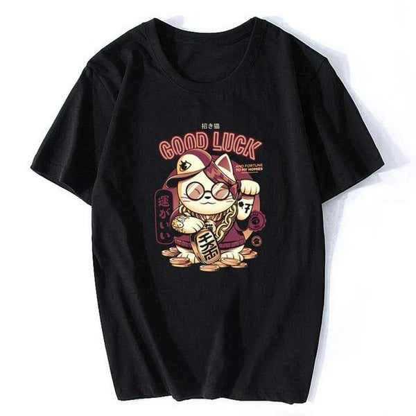 Cat Anime Men's High Quality Aesthetic Harajuku Streetwear - Vimost Shop