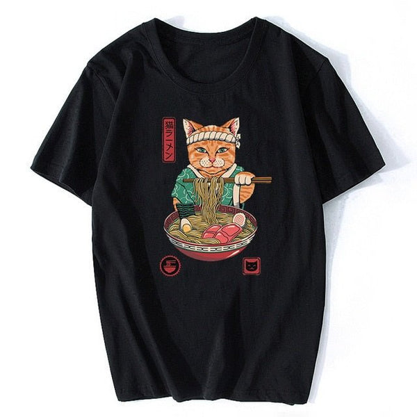 Cat Anime Men's High Quality Aesthetic Harajuku Streetwear - Vimost Shop