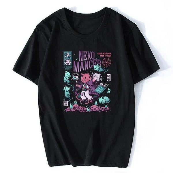 Cat Anime Men's High Quality Aesthetic Harajuku Streetwear - Vimost Shop