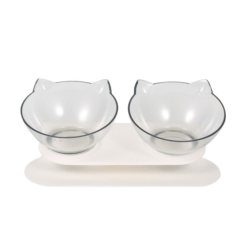 Cat Bowl Dual-use Transparent Non-slip Protect Cervical Vertebrae Tilt Mouth Pet Drinking Water Food Bowls for Dog Cats - Vimost Shop