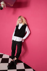 Cat Embroidery Pullover Casual 2-IN-1 Shirt Women,Spring Stylish Vintage Full Sleeve Korean Ladeis Daily Top - Vimost Shop