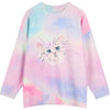 Cat Gradient Tie Dye Women Casual Knit Pullover Sweaters,Spring Vintage Diamond Beaded,Casual Girly Daily Sweet Top - Vimost Shop