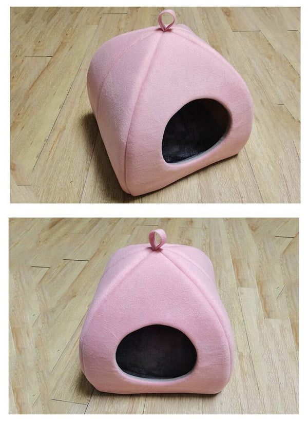 Cat House Nest Warm Mat For Small Dogs Cats Soft Tent Cave Winter Cat Bed Cushion Cartoon Puppy Kennel Pet Sleeping Beds House - Vimost Shop
