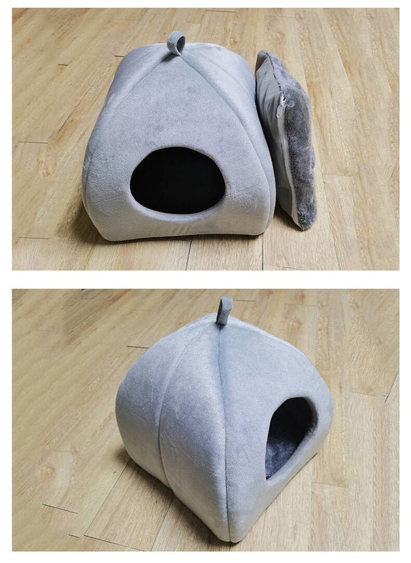 Cat House Nest Warm Mat For Small Dogs Cats Soft Tent Cave Winter Cat Bed Cushion Cartoon Puppy Kennel Pet Sleeping Beds House - Vimost Shop