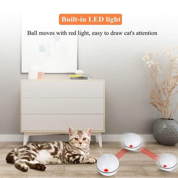 Cat Smart Jumping Ball USB Electric Pet Toys Magic Roller Ball Cat LED Rolling Flash Ball Automatic Rotating Toy For Pet Kids - Vimost Shop