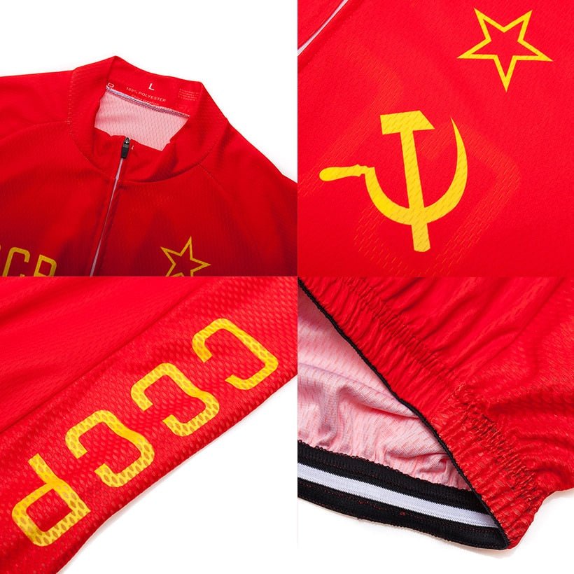 CCCP Cycling Jersey 9D Set MTB Uniform Red Bicycle Clothing Ropa Ciclismo Mens Quick Dry Bike Wear Short Maillot Culotte - Vimost Shop