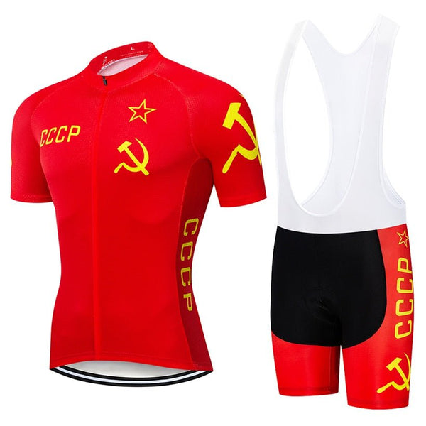 CCCP Cycling Jersey 9D Set MTB Uniform Red Bicycle Clothing Ropa Ciclismo Mens Quick Dry Bike Wear Short Maillot Culotte - Vimost Shop