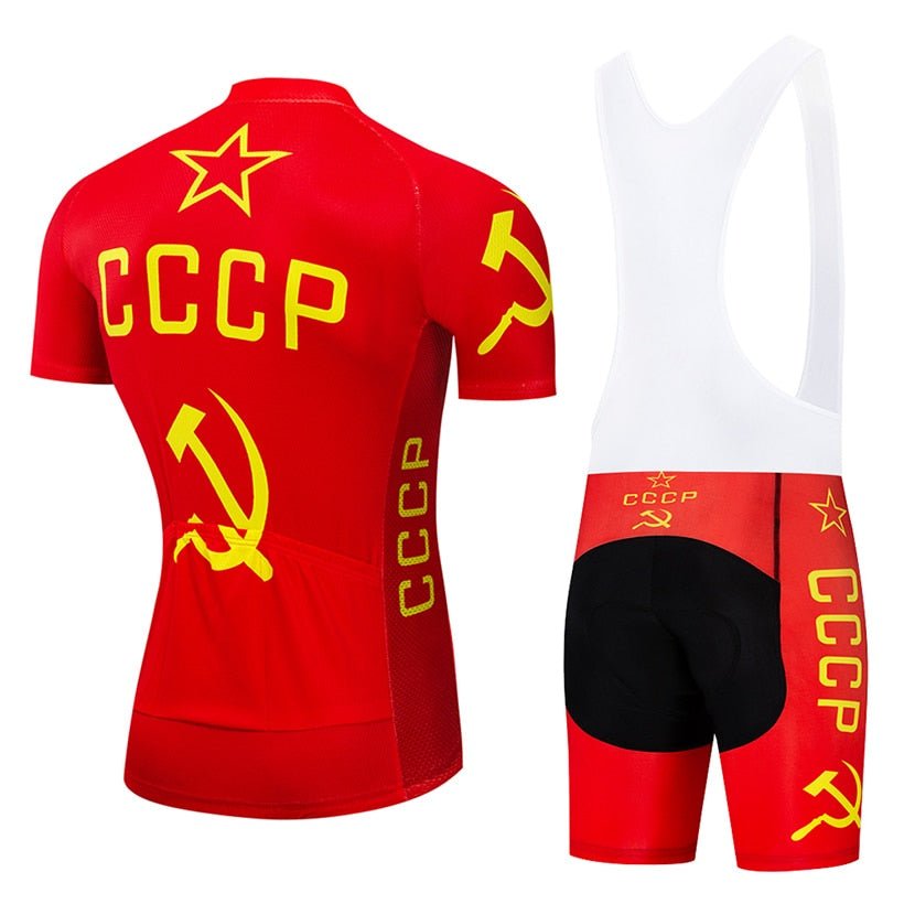 CCCP Cycling Jersey 9D Set MTB Uniform Red Bicycle Clothing Ropa Ciclismo Mens Quick Dry Bike Wear Short Maillot Culotte - Vimost Shop