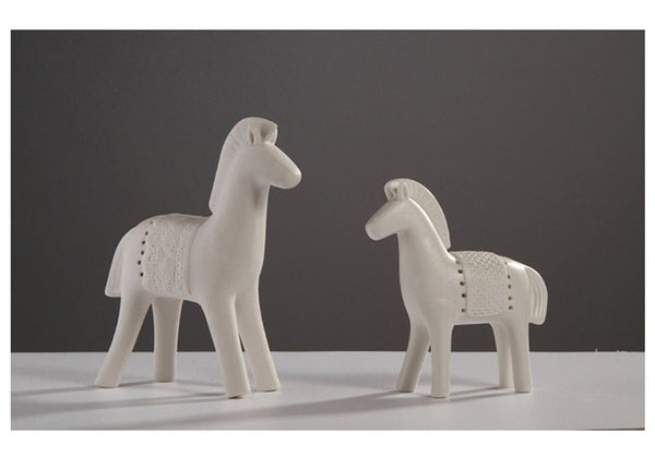 Ceramic Horse Statue Animal Figurine Modern Animal Sculpture Home Decoration Figurines For Interior Home Office Decoration Gift - Vimost Shop