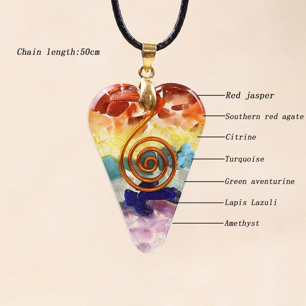 Chakra Orgonite Energy Crystal Pendant Amulet Aura Smart Meditation Jewelry Yoga Charm Pendant Unisex - Vimost Shop