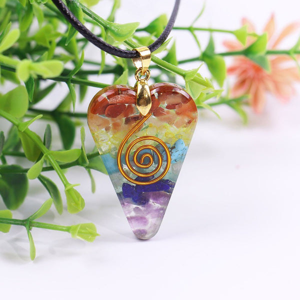 Chakra Orgonite Energy Crystal Pendant Amulet Aura Smart Meditation Jewelry Yoga Charm Pendant Unisex - Vimost Shop