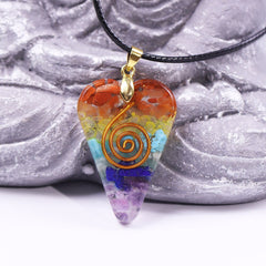 Chakra Orgonite Energy Crystal Pendant Amulet Aura Smart Meditation Jewelry Yoga Charm Pendant Unisex - Vimost Shop