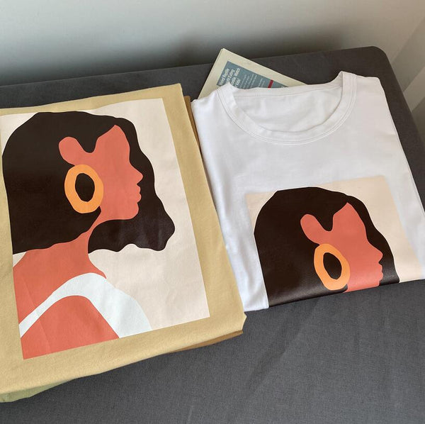 Character t-shirts fashion girls tops short sleeve printing t-shirts korean women - Vimost Shop