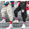 Chinese Letter Embroidery Ribbons Casual Pants Men Trouser Autumn Winter Harajuku Harem Joggers Sweatpants - Vimost Shop