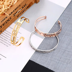 Christams Gift Friend Lovers 2 Names Love Bangles,Women Men Bangles Bracelets Wedding Jewelry - Vimost Shop