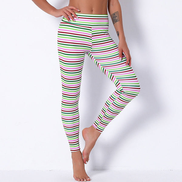 Christmas 13 Colors Print High Elastics Yoga Pants High Waist Hips Lifting Gym Fitness Female Sports Breathable Jogging Pants - Vimost Shop