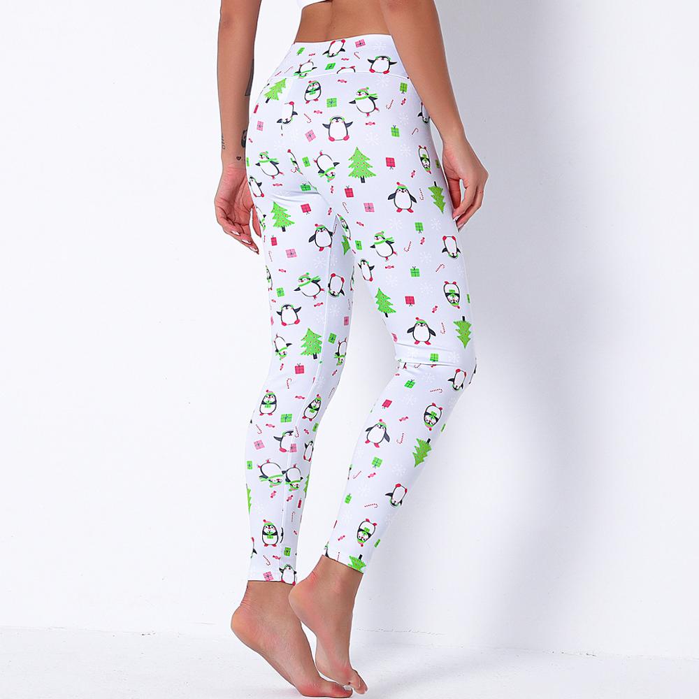 Christmas 13 Colors Print High Elastics Yoga Pants High Waist Hips Lifting Gym Fitness Female Sports Breathable Jogging Pants - Vimost Shop