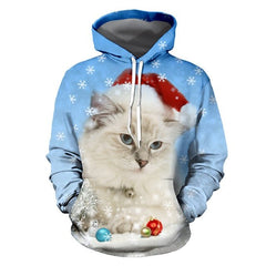 Christmas 3D Sweater hooded sweater Warm Sweater - Vimost Shop