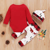 Christmas Baby Outfits 2020 Winter Cotton 3Piece Set Bodysuit+Pants+Hat Xmas Print Long Sleeve Baby Clothes for Boy Girl D30 - Vimost Shop
