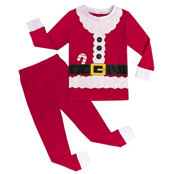 Christmas Pajamas Set kids Boys Xmas Elf Sleepwear Toddler Santa Claus Nightwear Children Winter Long Sleeve Homewear - Vimost Shop
