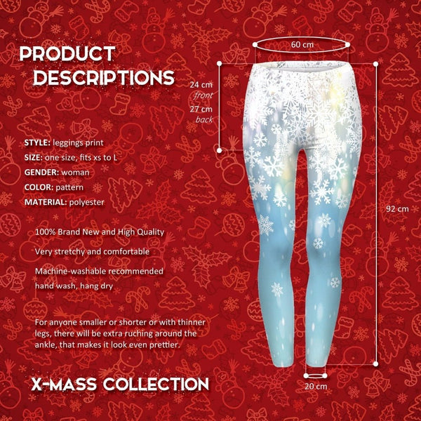 Christmas Series Women Legging Falling Snow Printing Fitness Leggings Fashion Elegant High Waist Woman Pants - Vimost Shop