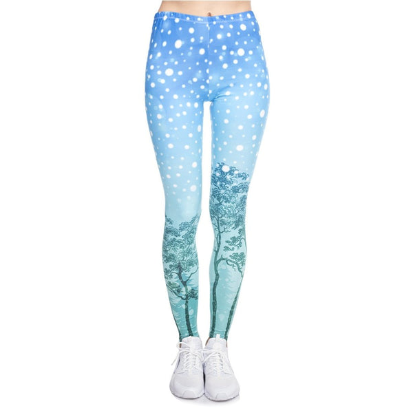 Christmas Style Women Legging Aurora Winter Printing Fitness Leggings Fashion Cozy High Waist Woman Pants - Vimost Shop