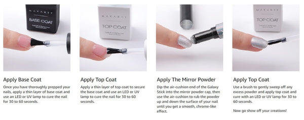 Chrome Nail Powder Pen Holographic Nail Powder 3 Colors Air Cushion Pen Mirror Effect Nail Art DIY Gel - Vimost Shop