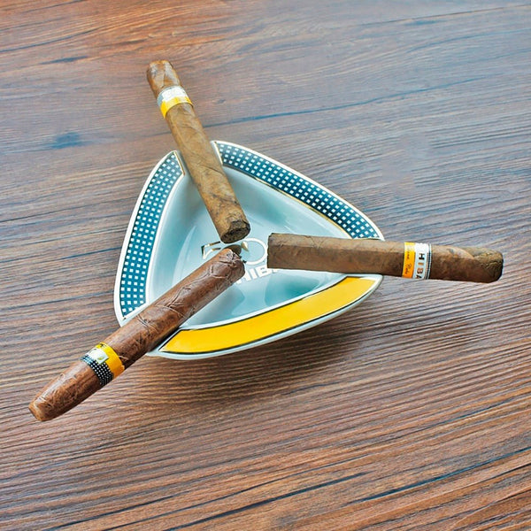 Cigar Gadgets Home Cigar Ashtray Portable Ceramic 3 Cigars Ash Tray Tobacco Cigarette Ashtrays Holder - Vimost Shop
