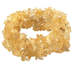 Citrine Stretch Cuff 5 Layer Braided Chunky Chakra Bracelet Handmade bridal Jewelry gift for Women Mom Girls - Vimost Shop