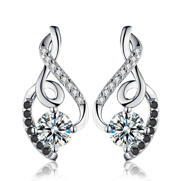 Classic 2.2g 100% Genuine 925 Sterling Silver Female Earring Fine Jewelry Vintage Wedding Stud Earrings for Women - Vimost Shop