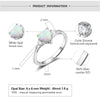 Classic Eternal Heart 925 Sterling Silver Rings for Women Blue Pink White Opal Ring Female Engagement Finger Ring - Vimost Shop