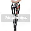 Classic Skeleton Rose Leggings For Women 3D Printing Legging Fashion Halloween Workout Pants Fitness Leggins - Vimost Shop