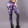 Classic Skull Printed Women Leggings Fitness Gothic Purple Mist Ankle Pants Sexy Workout Leggins Middle Waist - Vimost Shop