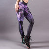 Classic Skull Printed Women Leggings Fitness Gothic Purple Mist Ankle Pants Sexy Workout Leggins Middle Waist - Vimost Shop