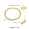 Coffee Beans Link Chain Bracelet Stainless Steel Gold Silver Color for Men Women Simple Bracelet Jewelry Gift 7/9/11mm - Vimost Shop