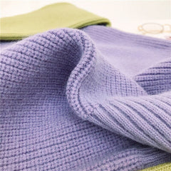 Cold Winter Women Knitted Turtleneck Thicken Sweaters Casual Basic Pullover Jumper Patchwork Long Sleeve Loose Tops - Vimost Shop