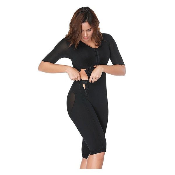 Colombianas Post-Surgery Full Body Arm Shaper Body Suit Powernet Girdle Black Waist Trainer Corsets Slimming Shapewear - Vimost Shop