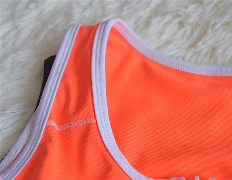 Color Patchwork Women 2 PCS Yoga Set Zipper Sleeveless Vest Top Fitness Leggings GYM Workout Pants Running Suit Sportswear - Vimost Shop