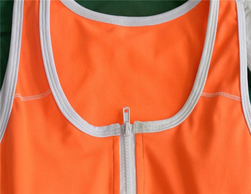 Color Patchwork Women 2 PCS Yoga Set Zipper Sleeveless Vest Top Fitness Leggings GYM Workout Pants Running Suit Sportswear - Vimost Shop