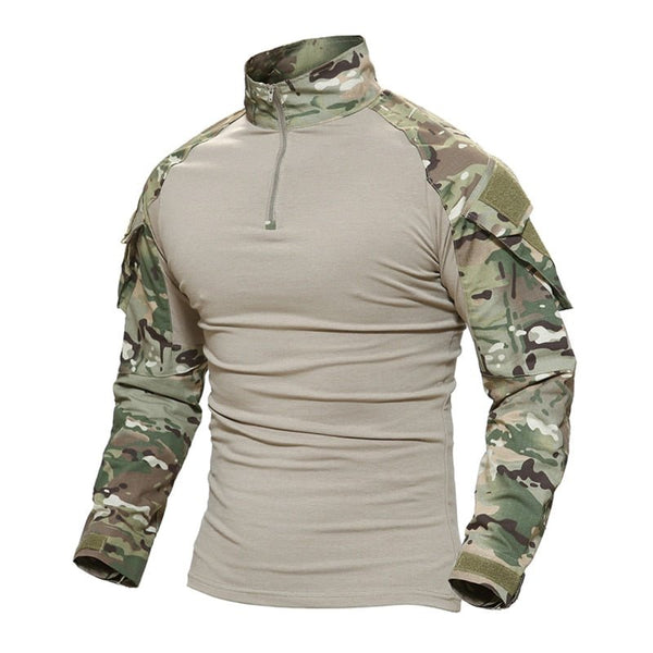 Combat Shirt Men Long Sleeve Military Style Tactical T-shirts US Army Multicam Airsoft Special SWAT t shirts for Man - Vimost Shop