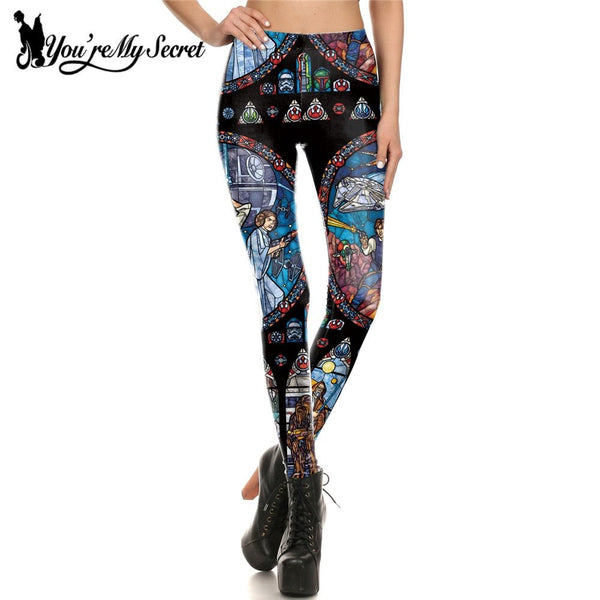 Comic Cosplay Star Wars Slim Girl's Leggings Women Digital Print Leggins Workout Fitness Pants Legging - Vimost Shop