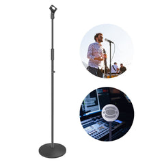 Compact Base Microphone Floor Stand with Mic Holder Adjustable Height from 39.9 to 70 inches Durable Iron-made Stand