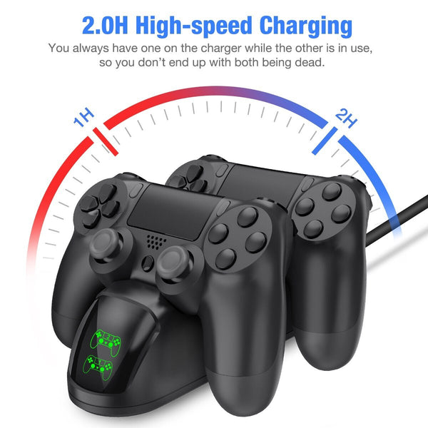 Controller Charger Stand For PS4 Fast Charging Station For Playstation 4/ PS4/ Slim/ PS4 Pro with Dual Controller Dock - Vimost Shop
